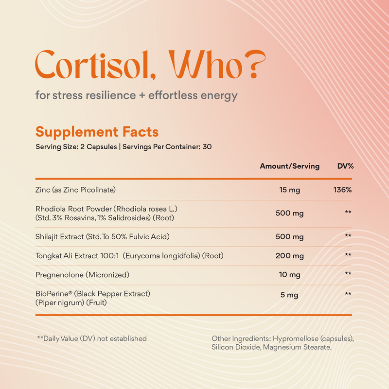 ALORI Cortisol, Who? Women's Supplement Antique White