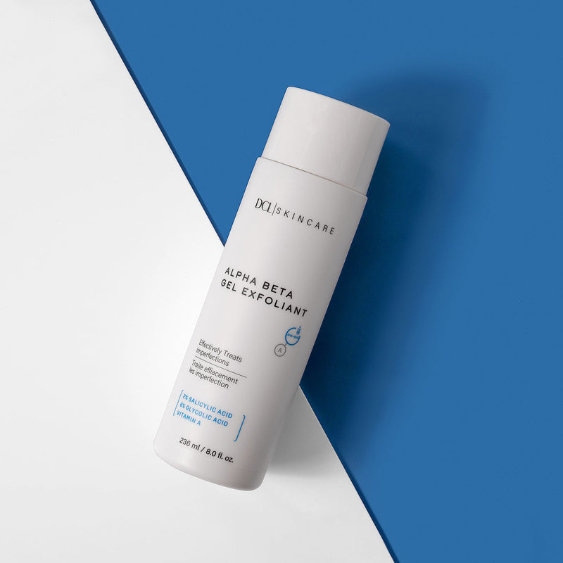 DCL Skincare Alpha Beta Gel Exfoliant Bottle Dark Slate Blue