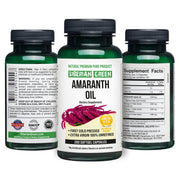 SiberianGreen.com Siberian Green Amaranth Seed Oil Capsules – 200 Softgels | Cold Pressed & Unrefined Cooking Oils White Smoke
