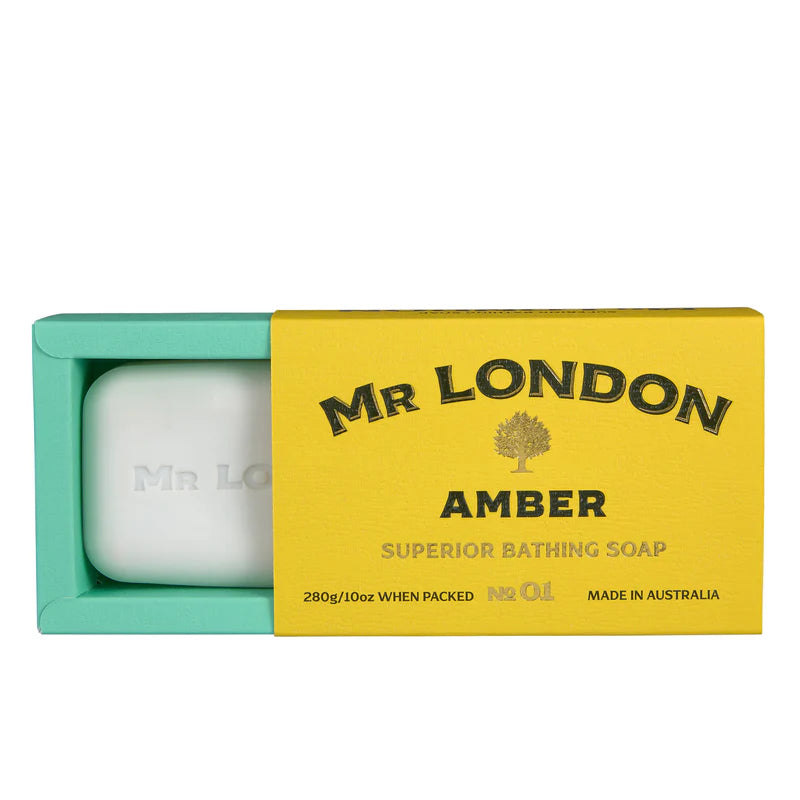 Mr London Mr London Amber No 01 Superior Bathing Soap for Men 280g/10oz Bath Soap Goldenrod