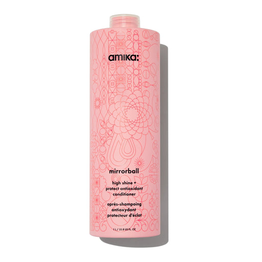 Nava Beauty Amika Mirrorball High Shine + Protect Antioxidant Conditioner Hair Light Pink 33.8 Oz