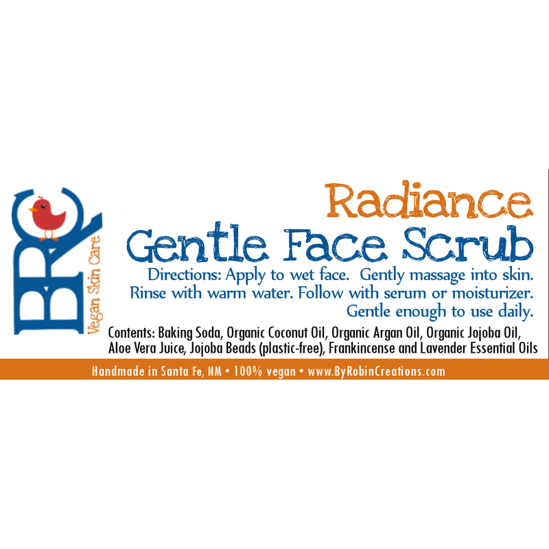 By Robin Creations Radiance Gentle Anti-Aging Face Scrub Skin Care Chocolate Original (Lavender & Frankincense),Unscented