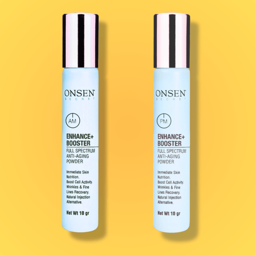 Onsen Secret Sealed Collagen Activating Powder Serums & Treatments 2 Sandy Brown 20gr Day + Night Booster Set