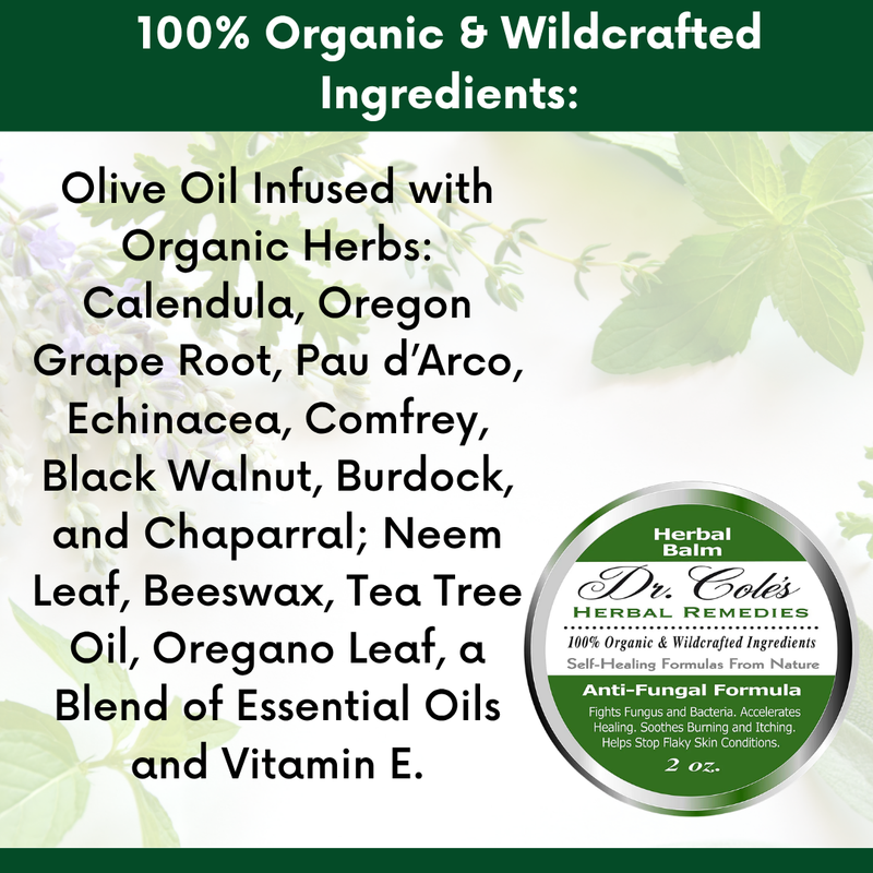 COLEHERBALS LLC 07 - Dr. Cole's Antifungal Balm Herbal White Smoke