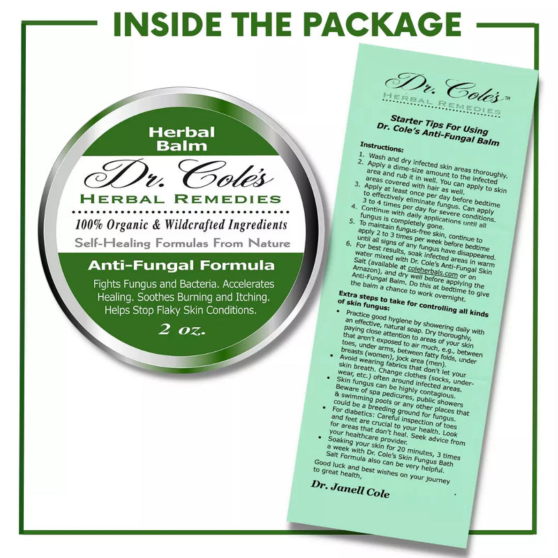 COLEHERBALS LLC 07 - Dr. Cole's Antifungal Balm Herbal White Smoke