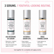Glimmer Goddess® Organic Skin Care Organic Anti-Aging Trio – Vitamin C & Firming Serums Anti-Aging Skin Care Kits White Smoke