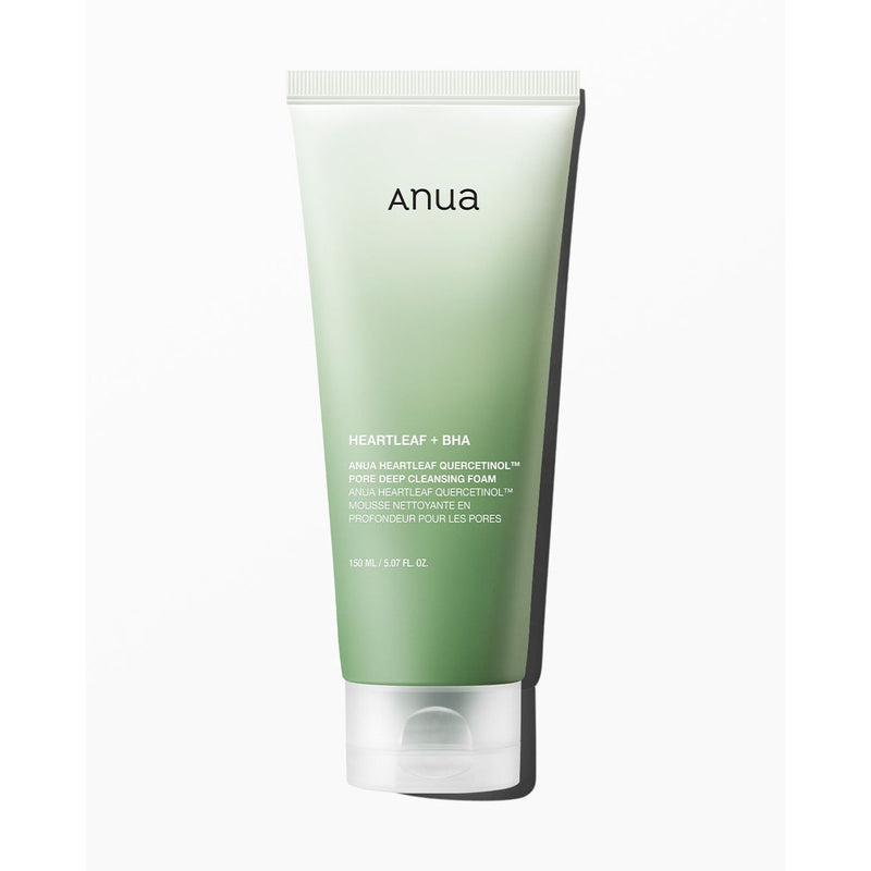 AsiaBeautyMall ANUA Heartleaf Quercetinol Pore Deep Cleansing Foam Face Cleanser White Smoke