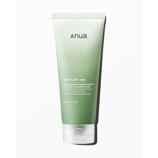 AsiaBeautyMall ANUA Heartleaf Quercetinol Pore Deep Cleansing Foam Face Cleanser White Smoke