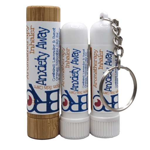 By Robin Creations Anxiety Away Aromatherapy Inhaler Aromatherapy Gray Plastic - without a keychain,Plastic - with a keychain,Bamboo (100% Plastic-Free & Zero Waste)