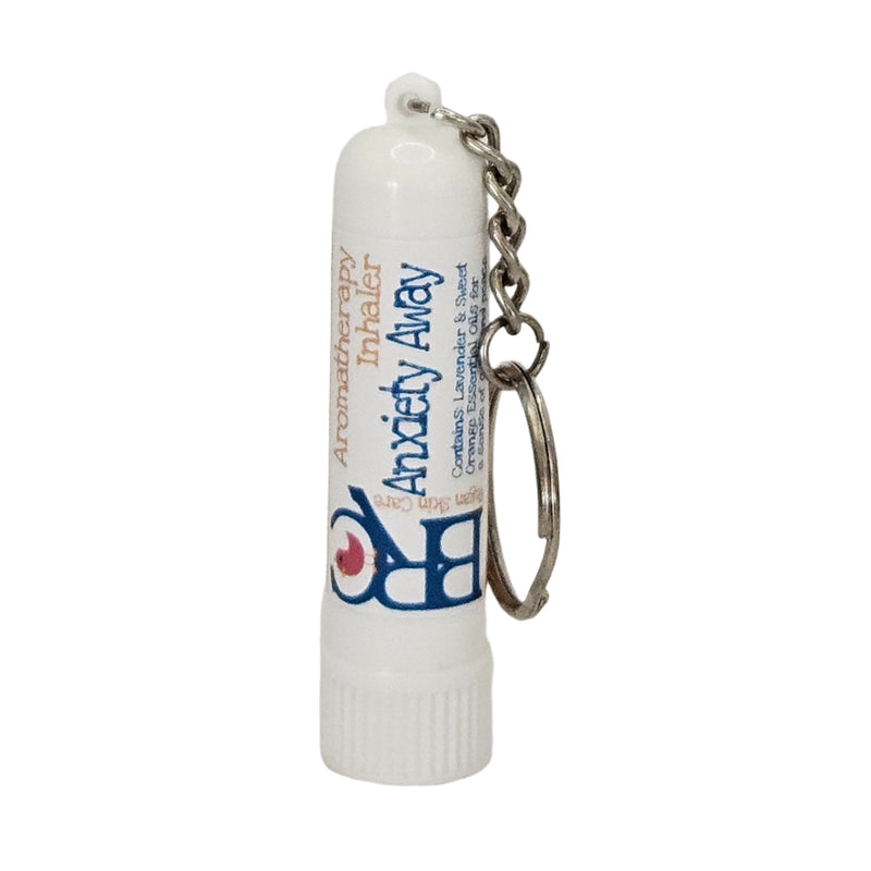 By Robin Creations Anxiety Away Aromatherapy Inhaler Aromatherapy White Smoke Plastic - with a keychain