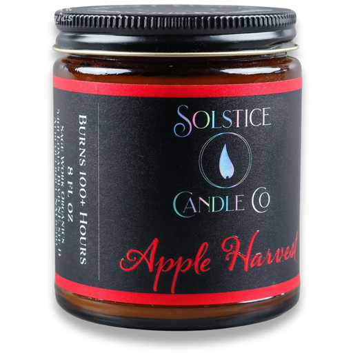 SageWork Organics Apple Harvest Candle Scented Candles Dark Slate Gray 8oz