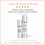 Glimmer Goddess® Organic Skin Care Cellular Renewal Duo – Apple Stem Cell Serum + Moisturizer Lotion & Moisturizer White Smoke