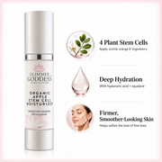 Glimmer Goddess® Organic Skin Care Organic Apple Stem Cell Moisturizer – Anti-Aging Treatment Lotion & Moisturizer White Smoke