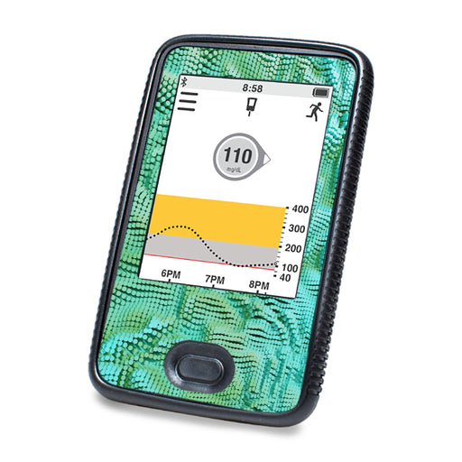 Peelz Aqua Ripple DEXCOM G6 Touchscreen Receiver Peelz/Stickers White Smoke