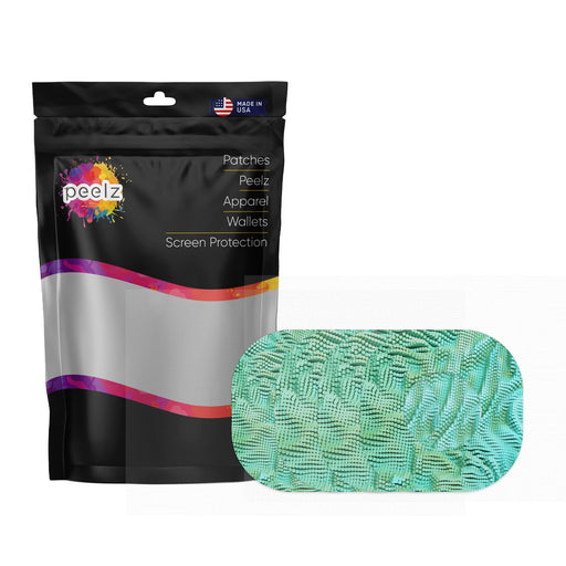 Peelz Aqua Ripple Dexcom G7 and Stelo Patch Tape - Pump Peelz Patch Medical Tape White Smoke 4-Pack (Set of 4 Patches)