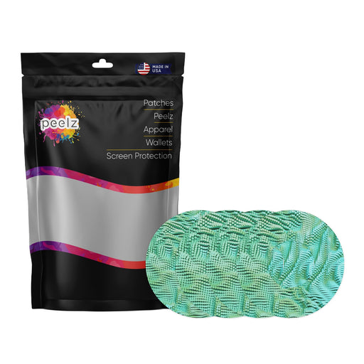 Peelz Aqua Ripple Patch  Tape Designed for the FreeStyle Libre 2 Patch Medical Tape White Smoke 4-Pack Libre 2 (Set of 4 Patches)