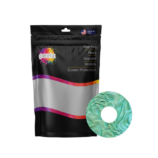 Peelz Aqua Ripple Patch Tape Designed for the FreeStyle Libre 3 Plus & Lingo Patch Medical Tape White Smoke 12-Pack (Set of 12 Patches),1-Single (One Patch)