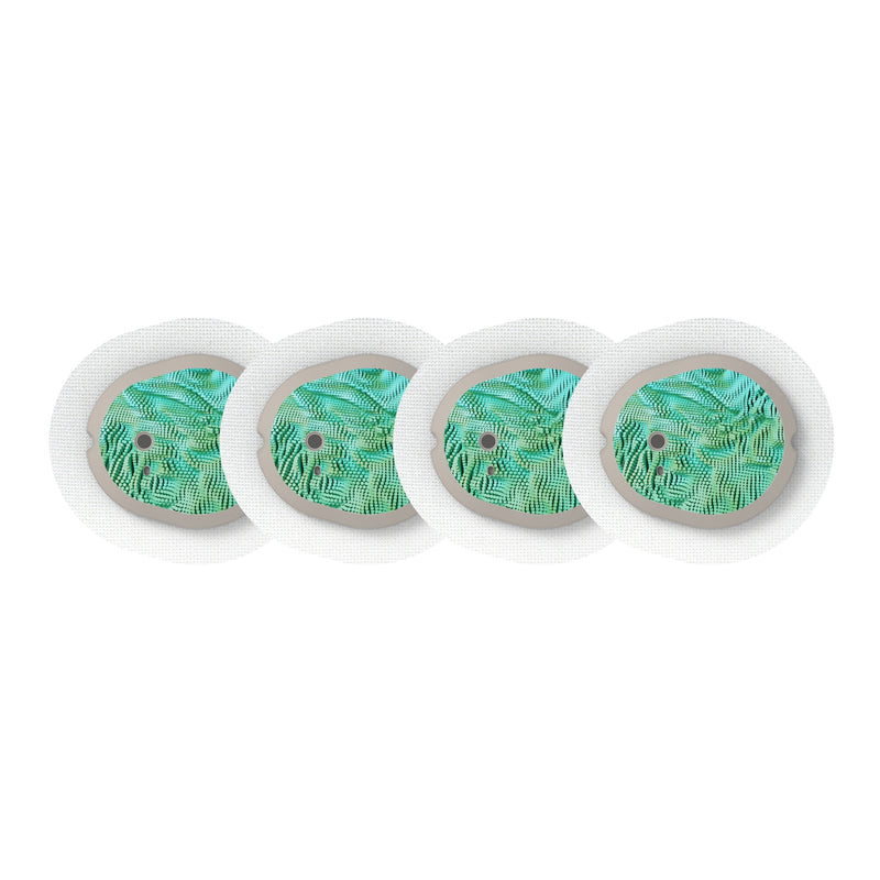 Peelz Aqua Ripple Sticker Designed for the DEXCOM G7 and Stelo Transmitter Peelz/Stickers White Smoke 4-pack (Set of 4 Stickers)