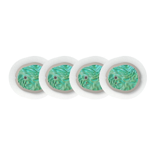 Peelz Aqua Ripple Sticker Designed for the DEXCOM G7 and Stelo Transmitter Peelz/Stickers White Smoke 4-pack (Set of 4 Stickers)