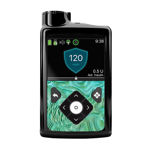 Peelz Aqua Ripple Sticker for Medtronic MiniMed 770G & 780G Peelz/Stickers Black Whole System Peelz (front back + clip)