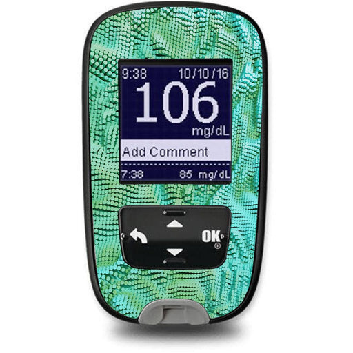 Peelz Aqua Ripple Sticker for the Accu-Chek Guide Glucometer Peelz/Stickers White Smoke