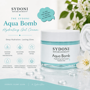 Sydoni Skincare and Beauty SYDONI AQUA BOMB HYDRATING GEL CREAM – Deep Hydration for Plump, Radiant Skin 1.7 fl. oz. Moisturizer White Smoke