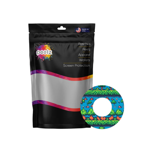 Peelz Arcade Patch  Tape Designed for the FreeStyle Libre 2 Patch Medical Tape White Smoke 12-Pack Libre 2 (Set of 12 Patches),1-Single (One Patch)