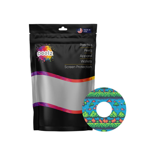 Peelz Arcade Patch Tape Designed for the FreeStyle Libre 3 Plus & Lingo Patch Medical Tape White Smoke 12-Pack (Set of 12 Patches)