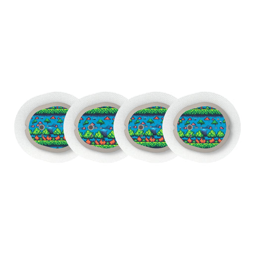 Peelz Arcade Sticker Designed for the DEXCOM G7 and Stelo Transmitter Peelz/Stickers White Smoke 4-pack (Set of 4 Stickers)