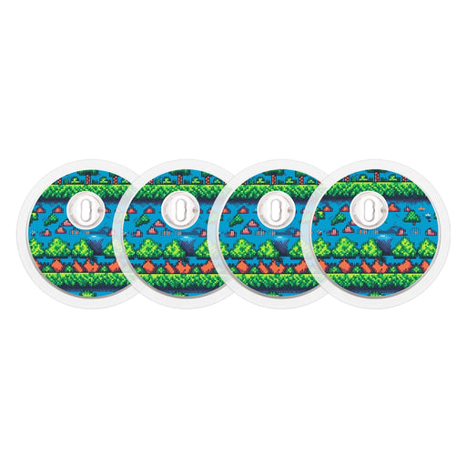 Peelz Arcade Sticker Designed for the FreeStyle Libre 3 Plus & Lingo  Sensor Peelz/Stickers White Smoke 4-pack (Set of 4 Stickers)