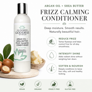 Glimmer Goddess® Organic Skin Care Organic Argan Oil Hair Conditioner – Deep Moisture & Frizz Control Hair Care White Smoke