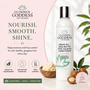 Glimmer Goddess® Organic Skin Care Organic Argan Oil Hair Conditioner – Deep Moisture & Frizz Control Hair Care Misty Rose