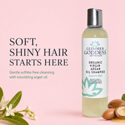 Glimmer Goddess® Organic Skin Care Organic Sulfate-Free Shampoo with Argan Oil for Healthy Hair Hair Care Misty Rose