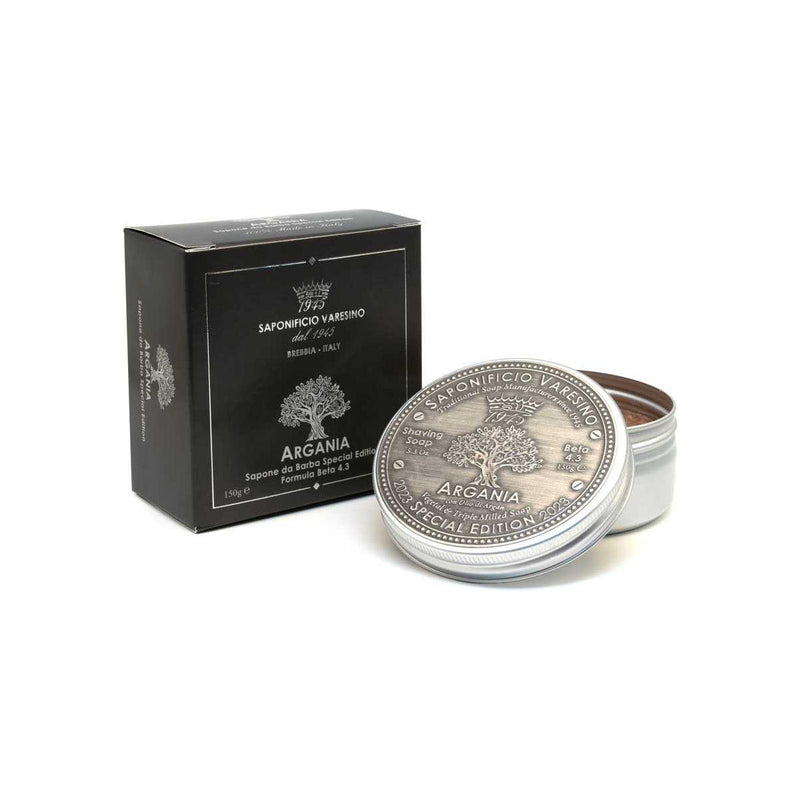 Saponificio Varesino Saponificio Varesino Argania Shaving Collection Shaving Set Dark Slate Gray 4.3 Beta Shaving Soap 150g