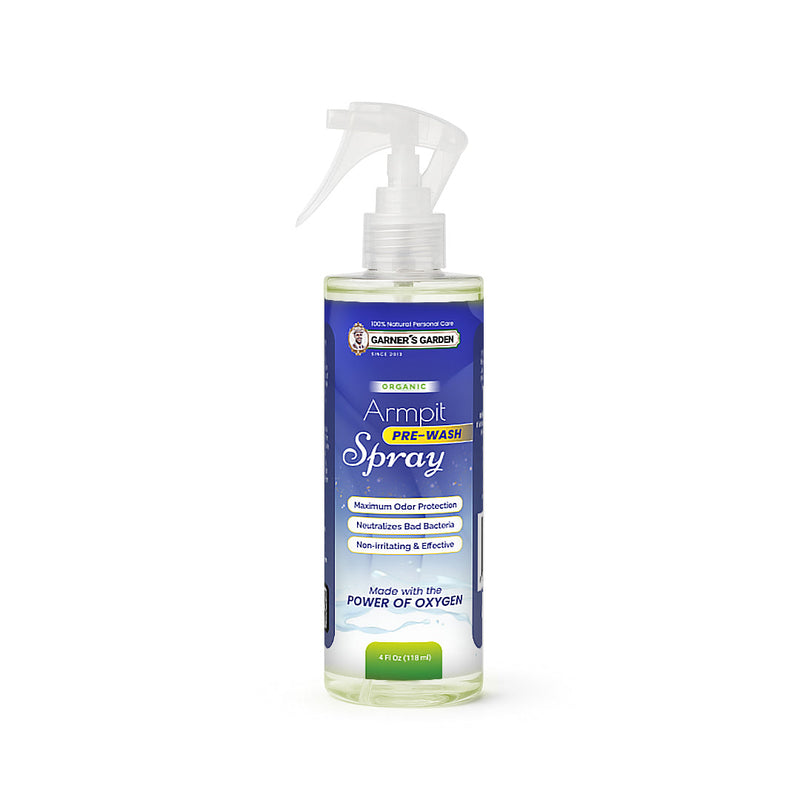 Garner's Garden Armpit Pre-Wash Spray | Hydrogen Peroxide Treatment for Armpit Detox & Odor Control Armpit Wash White Smoke Armpit Pre Wash Spray 4oz,Armpit Pre Wash Spray 8oz