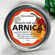 OrganHerb OrganHerb Organic Arnica and Capsicum Muscle Rub Salve 4 oz, Botanical Comfort Balm for Muscles and Joints Organic Salves Lavender