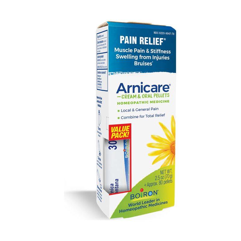 Boiron Boiron Arnicare Cream for Pain Relief & Blue Tube Value Pack, 2.5 oz Pain Relief Cream Dark Cyan