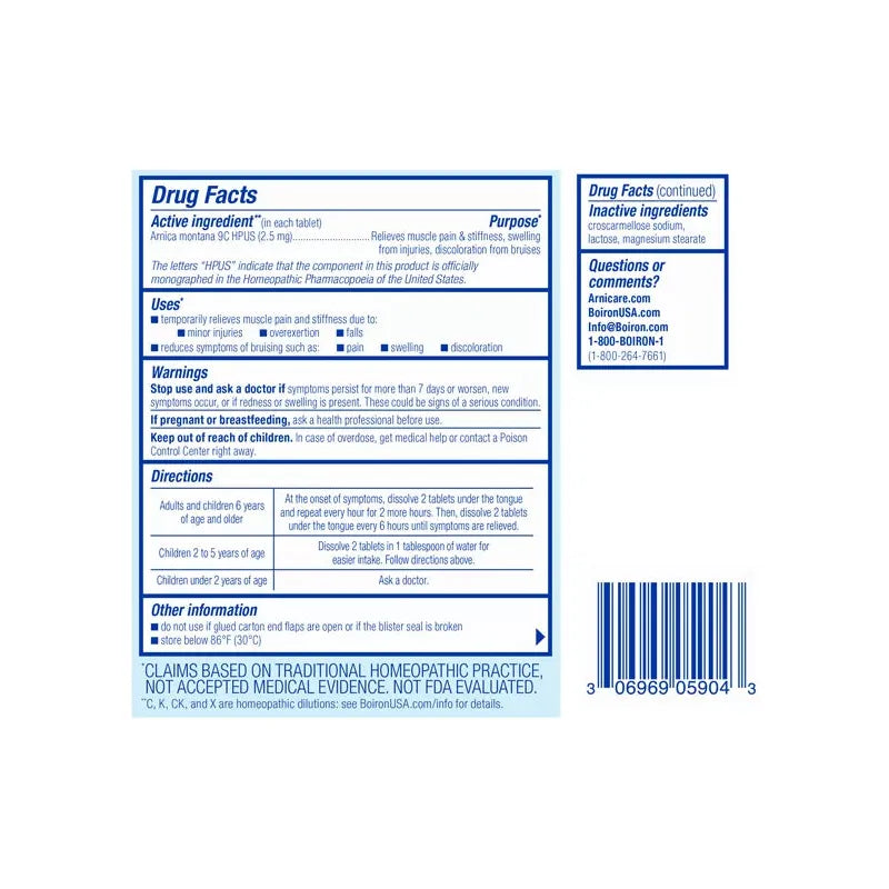 Boiron Boiron Arnicare Pain Relief Tablets, 60 Count Pain Relief Tablets Lavender