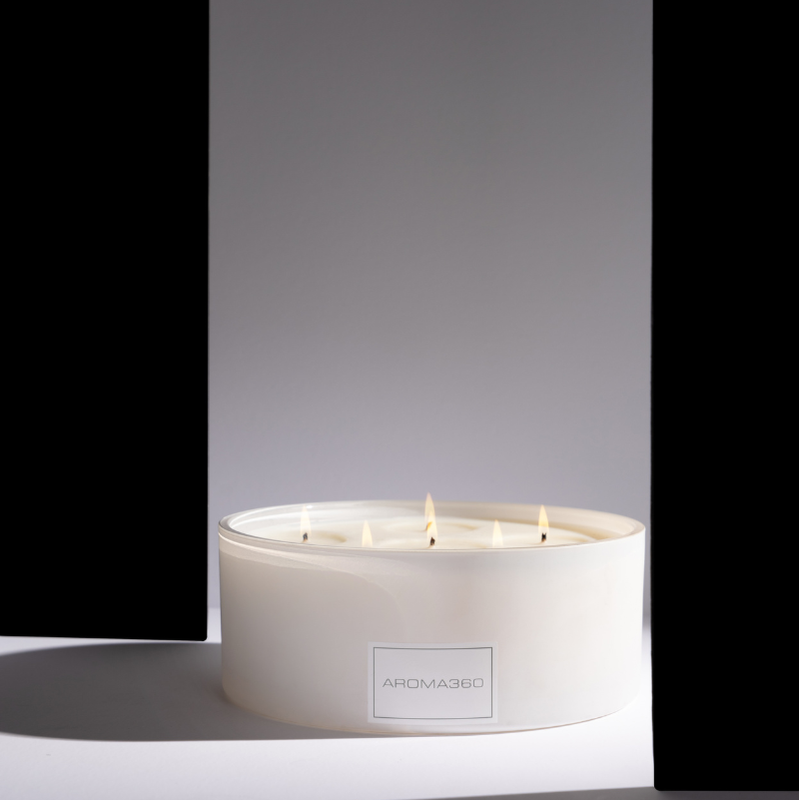 Aroma360 My Way 6-Wick Candle Candle Black White,Black