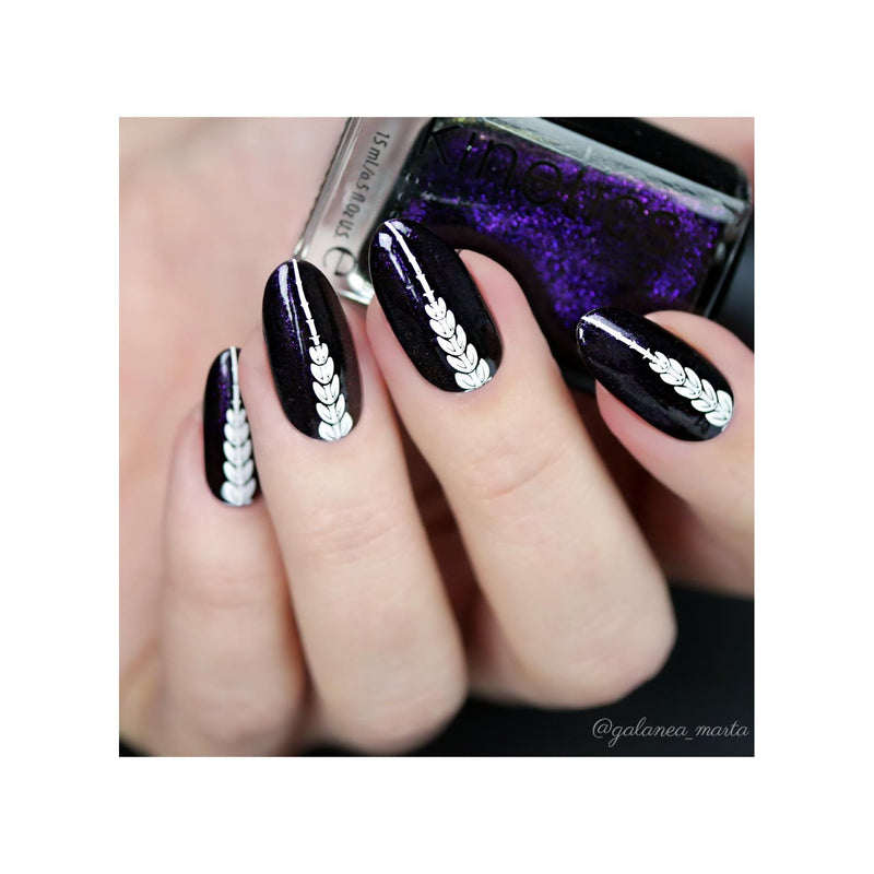 UberChic Beauty Art Deco Meets Art Nouveau Elements Stamping Plate Gray
