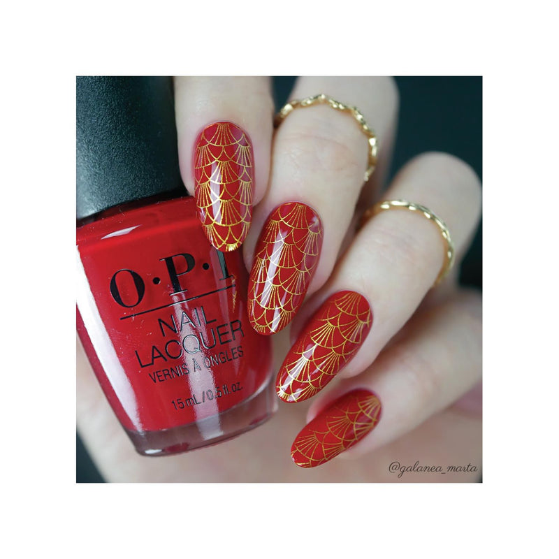 UberChic Beauty Art Deco Glam Stamping Plate Rosy Brown