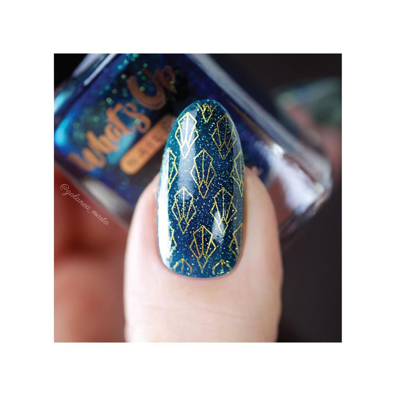 UberChic Beauty Art Deco Glam Stamping Plate Dark Slate Gray