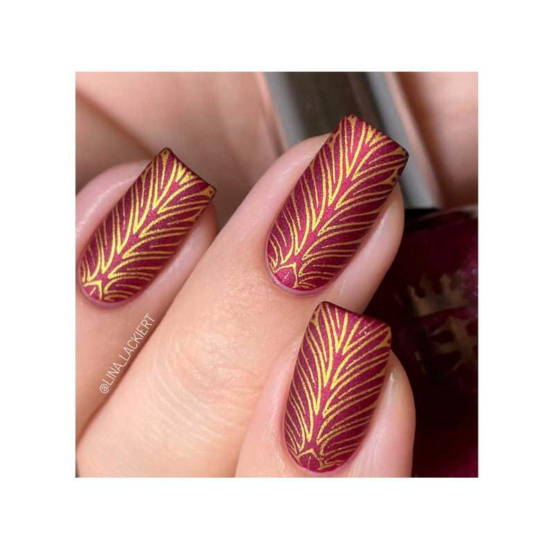 UberChic Beauty Art Nouveau Stamping Plate Rosy Brown