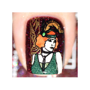 UberChic Beauty Art Deco Meets Art Nouveau Elements Stamping Plate Dark Slate Gray
