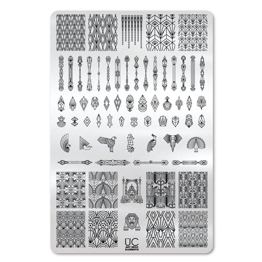 UberChic Beauty Art Deco Elements Stamping Plate Lavender