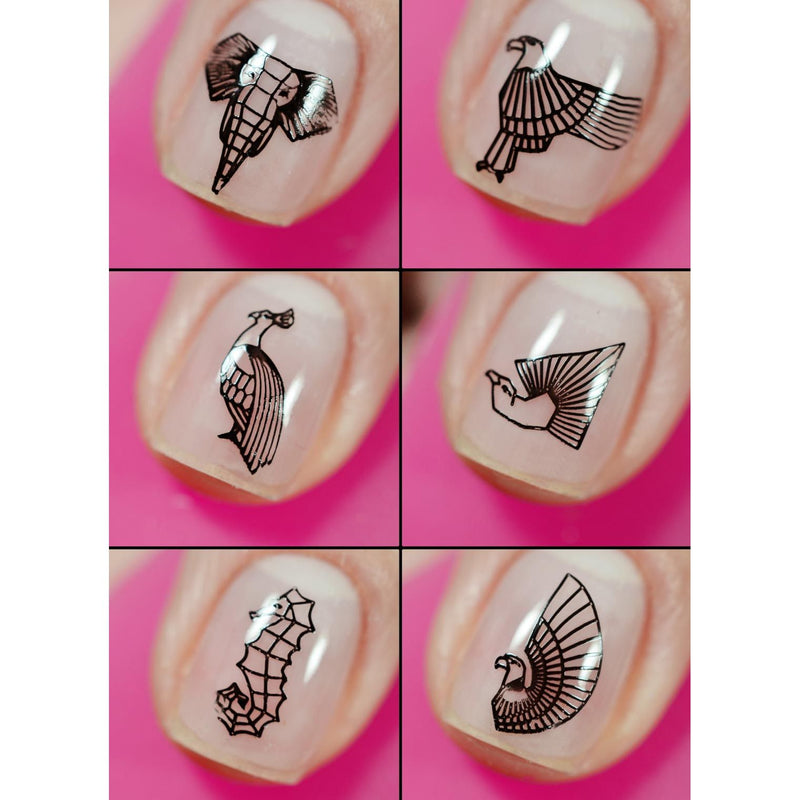 UberChic Beauty Art Deco Elements Stamping Plate Rosy Brown
