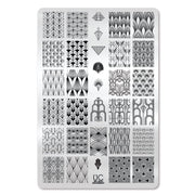 UberChic Beauty Art Deco Refinement Stamping Plate Light Gray