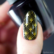 UberChic Beauty Art Deco Glam Stamping Plate Dark Slate Gray