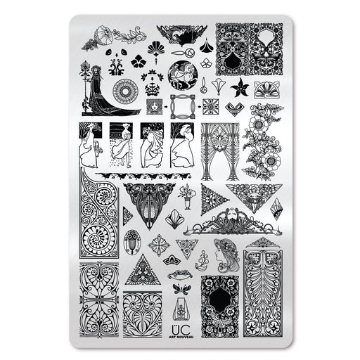 UberChic Beauty Art Nouveau Stamping Plate Black