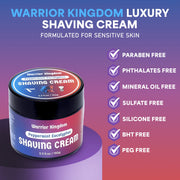 WhollyKaw WhollyKaw Warrior Kingdom Luxury Shaving Cream - Peppermint Eucalyptus Shaving Cream Slate Gray